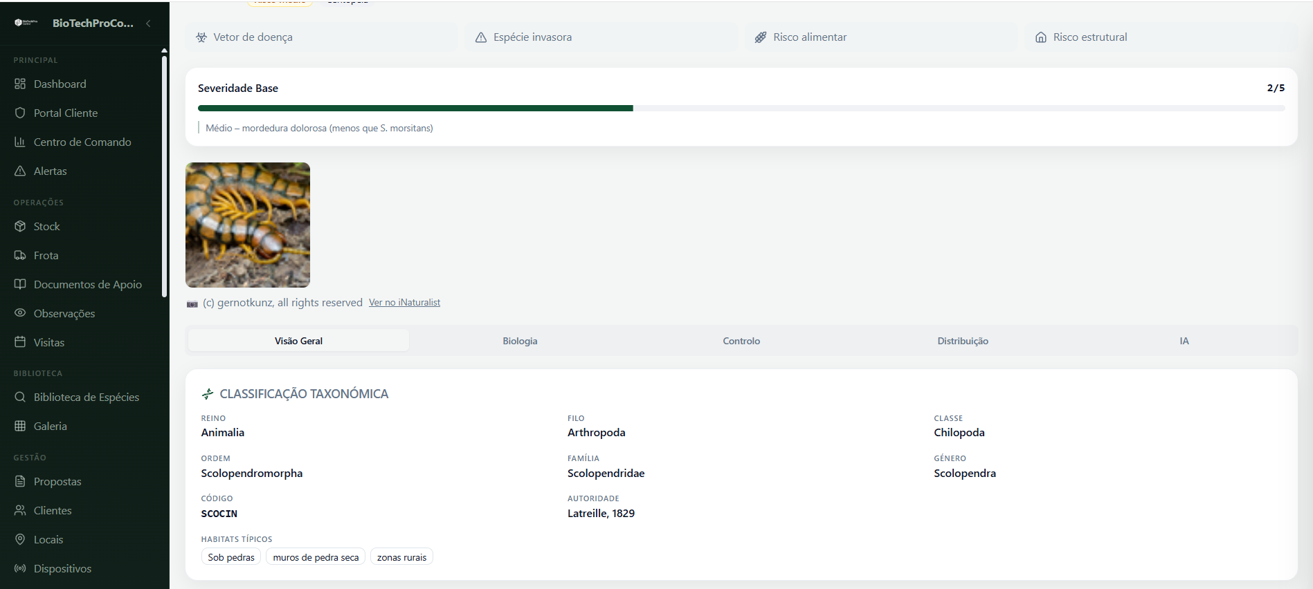 Bio Tech Pro System — Ficha técnica de espécie