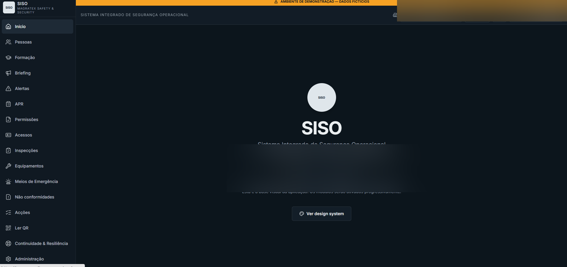 SISO — Ambiente de demonstração